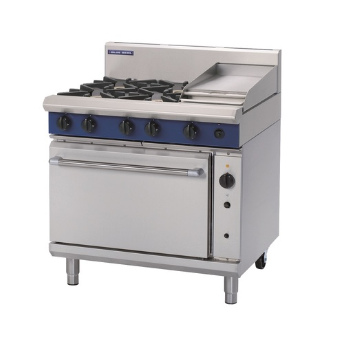 Blue Seal G56C - 4 Burner Gas Cooktop + 300mm Griddle with Convection Oven - G56C