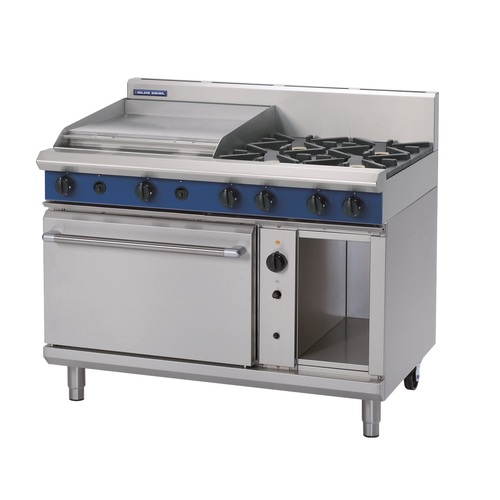 Blue Seal G58B - 4 Burner Gas Cooktop + 600mm Griddle with Convection Oven - G58B