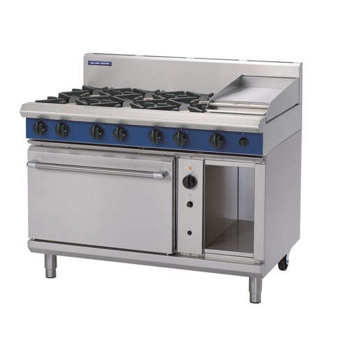 Blue Seal G58C - 6 Burner Gas Cooktop + 300mm Griddle with Convection Oven - G58C