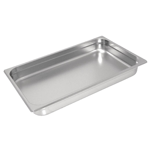 Vogue Heavy Duty Stainless Steel 1/1 Gastronorm Tray 40mm 5.8Ltr - GC962