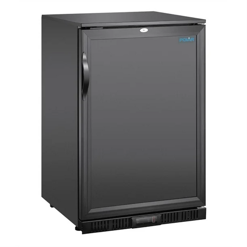 Polar GE997-A G-Series Back Bar Cooler with Single Solid Hinged Door Black - 850mm - GE997-A