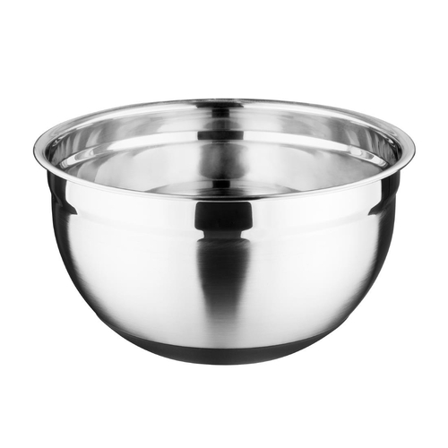 Vogue Stainless Steel Mixing Bowl with Silicone Base 5Ltr - GG022