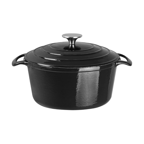 Vogue Round Casserole Black 205mm 3.2Ltr - GH300