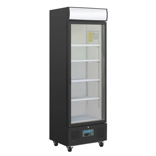 Polar GH427-A G-Series Upright Display Fridge Black - 368Ltr - GH427-A