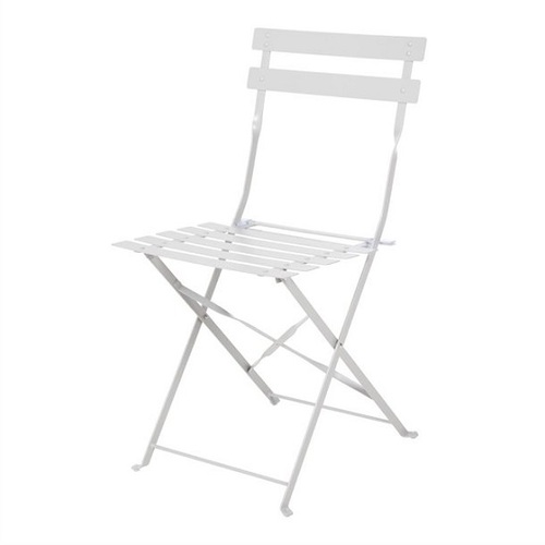 Bolero Grey Pavement Style Steel Folding Chairs (Pack of 2) - GH551