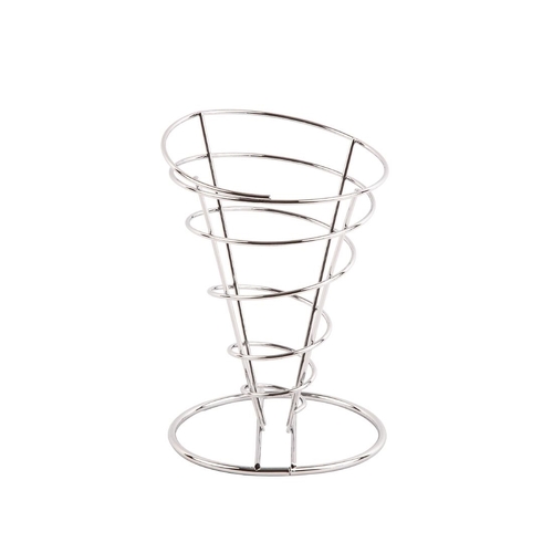 Olympia French Fry Holder Chrome Wire Cone 175x115mm - H980