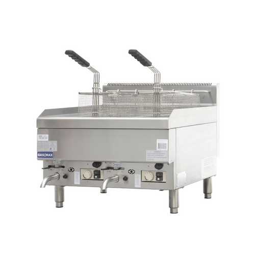 Gasmax JUS-TRC-2 - Double Basket Gas Countertop Fryer - Nat Gas - JUS-TRC-2