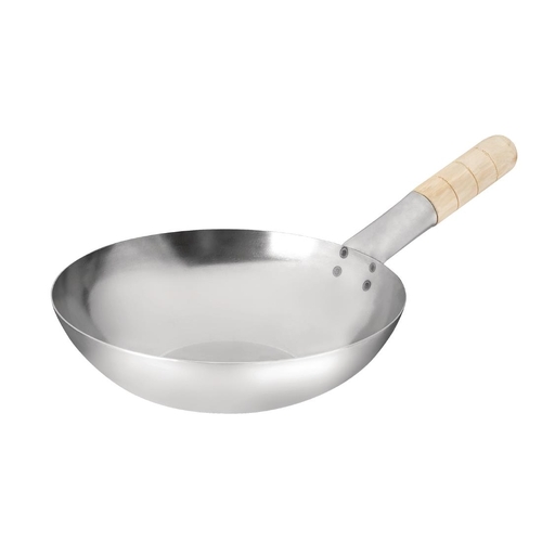 Vogue Wok Flat Base 254mm  - K295