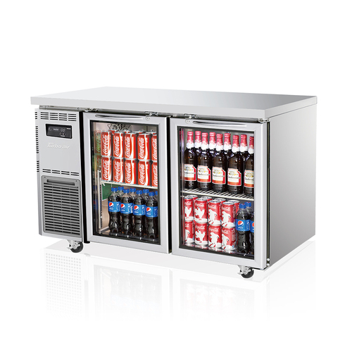 Turbo Air KGR12-2-N(600) - Undercounter 2 Door Glass Fridge - 1200mm x 600mm deep - KGR12-2-N600