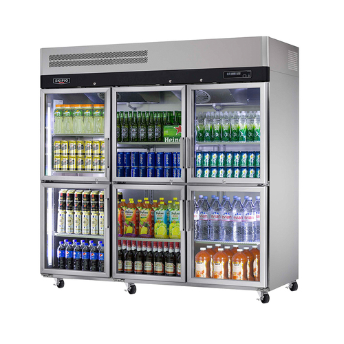 Turbo Air KR65-6G-N - 6 x Half Glass Door Top Mount Display Fridge 1868L - KR65-6G-N