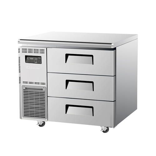 Turbo Air KUF9-3D-3-N - Undercounter 3 Drawer Freezer - 900mm wide - KUF9-3D-3-N