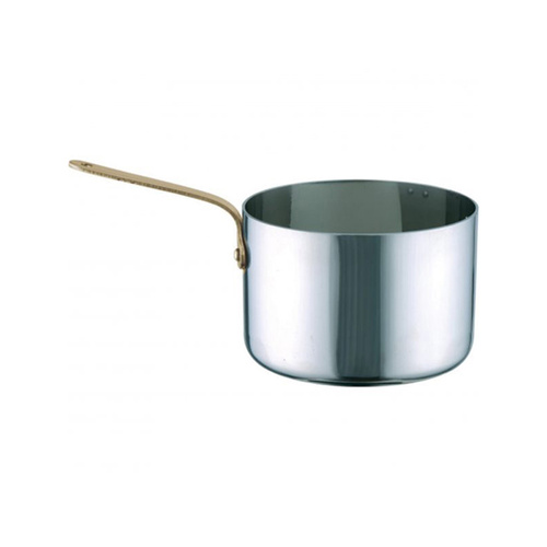 Chef Inox Miniatures - Saucepan 90x60mm 18/10 With Brass Handle (Box of 4) - MINI-07907