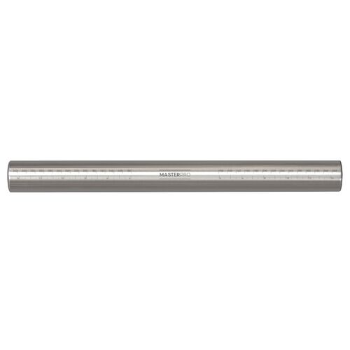 Master Pro Professional Rolling Pin With Measurements Stainless Steel - MPROLLPIN