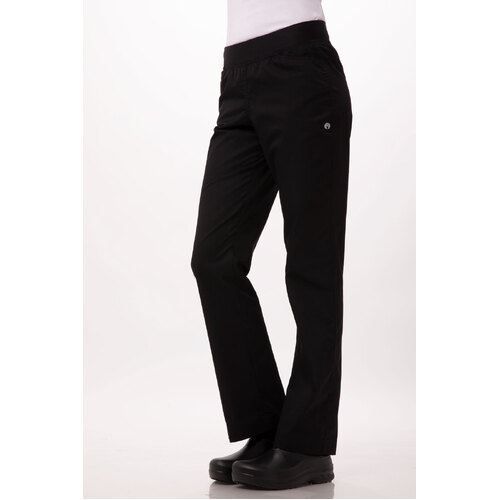 Chef Works Lightweight Womens Slim Chef Pants - PBN01W-BLK - PBN01W-BLK