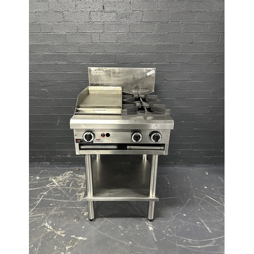 Pre-Owned LKK LKKOB4C - 2 Burner Gas Cooktop with 300mm Griddle on Stand - PO-1518