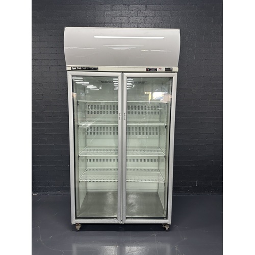 Pre-Owned Skope TME1000 - 2 Door Glass Upright Display Fridge - PO-1544