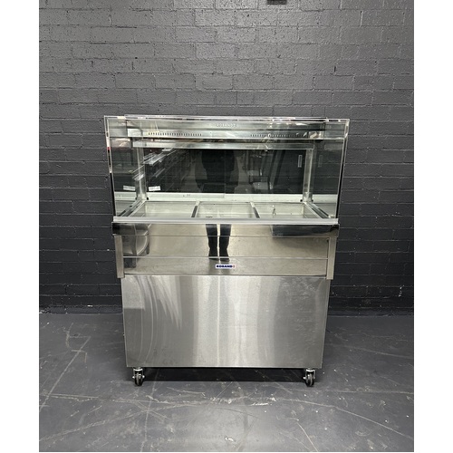 Pre-Owned Roband SRX23RD - Square Glass Cold Food Display 6 x 1/2 GN Pans on Stand - PO-1591