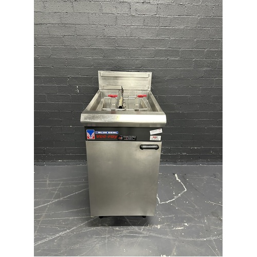 Pre-Owned Blue Seal GT45 - Single Pan Gas Fryer - PO-1621