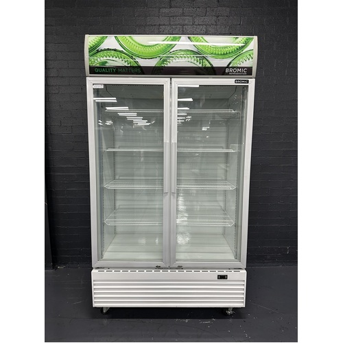 Pre-Owned Bromic GM1000L - 2 Door Glass Upright Display Fridge - PO-1628