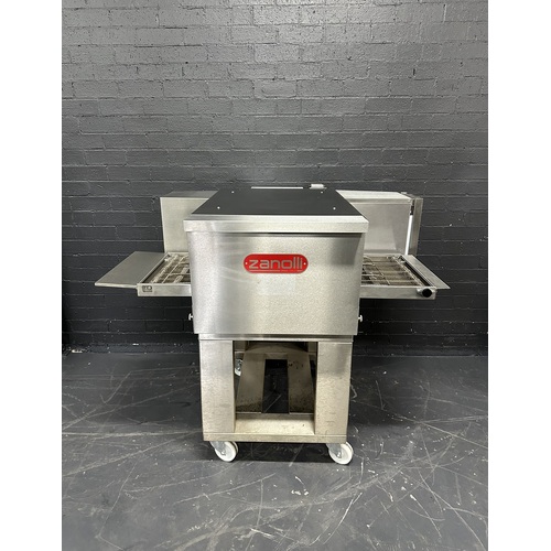 Pre-Owned Zanolli 06/40G - 16 Inch Gas Conveyor Pizza Oven on Stand - PO-1661