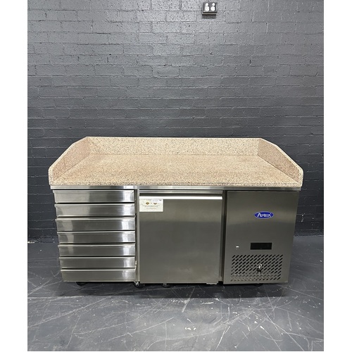 Pre-Owned Atosa EPF3490GR - Single Door Pizza Prep Table Fridge with Drawers - PO-1663