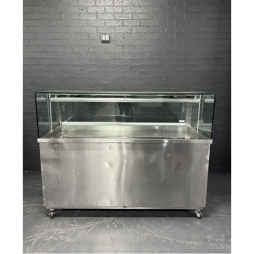 Pre-Owned Custom Made Square Glass Cold Food Display 1700mm - PO-1675