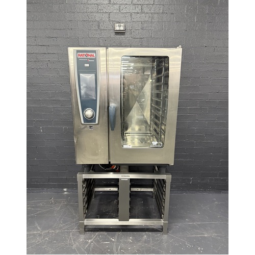 Pre-Owned Rational SCCWE101 - 10 Tray Electric Combi Oven on Stand - PO-1688