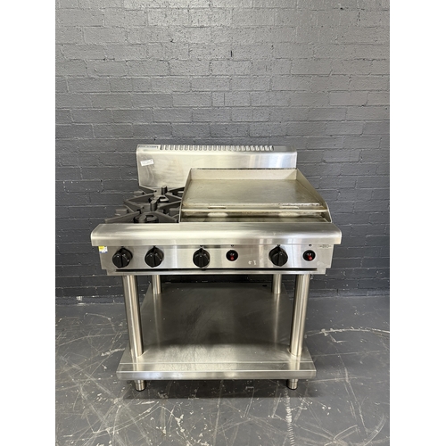 Pre-Owned Waldorf RN8606GF-LS - 600mm Gas Griddle with 2 Burner Cooktop - PO-1735