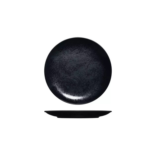 RAK Karbon Round Coupe Plate 180mm - Black (Box of 24) - RK3180-BK