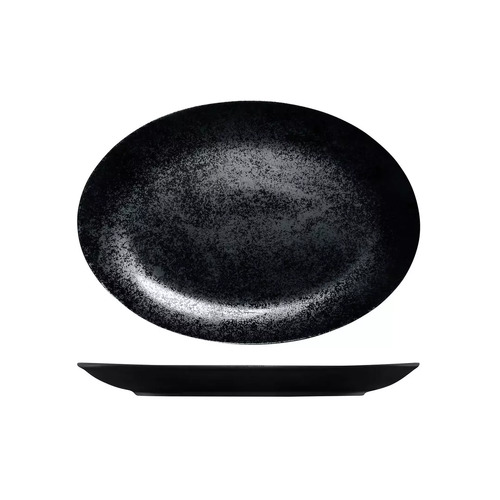 RAK Karbon Oval Coupe Plate 320x230mm - Black (Box of 6) - RK4320-BK