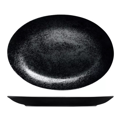 RAK Karbon Oval Coupe Plate 360x270mm - Black (Box of 6) - RK4360-BK