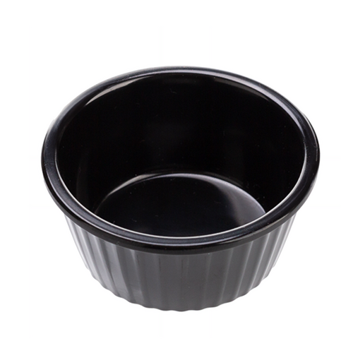 Coucou Ramekin Flutted 30ml - Black (Box of 24) - RKF30BK