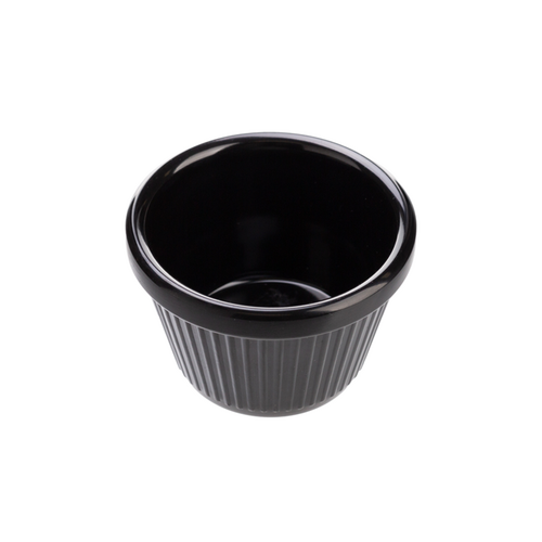 Coucou Ramekin Flutted 45ml - Black (Box of 24) - RKF45BK