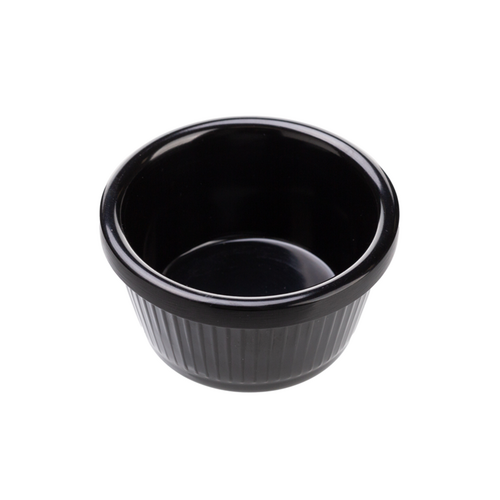 Coucou Ramekin Flutted 60ml - Black (Box of 24) - RKF60BK