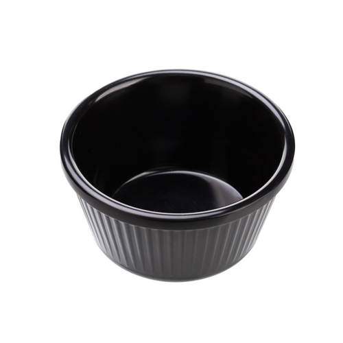 Coucou Ramekin Flutted 90ml - Black (Box of 24) - RKF90BK