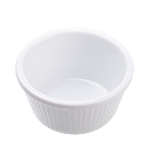 Coucou Ramekin Flutted 90ml - White (Box of 24) - RKF90WH