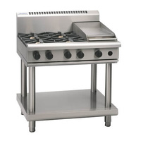 Waldorf RN8603G-LS - 4 Burner Cooktop + 300mm Griddle Plate on Leg Stand - RN8603G-LS