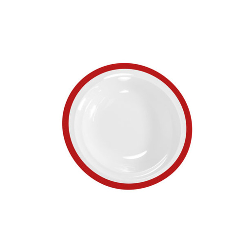 Royal Porcelain Maxadura Resonate Round Bowl 238x45mm - Red Inner Band (Box of 12) - RPM9530RED