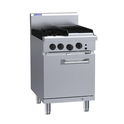 Luus RS-2B3C - 2 Open Buners + 300mm Chargrill with Oven - RS-2B3C