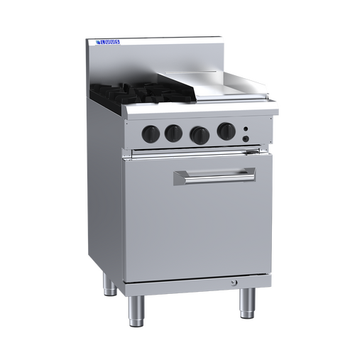 Luus RS-2B3P - 2 Open Buners + 300mm Griddle with Oven - RS-2B3P