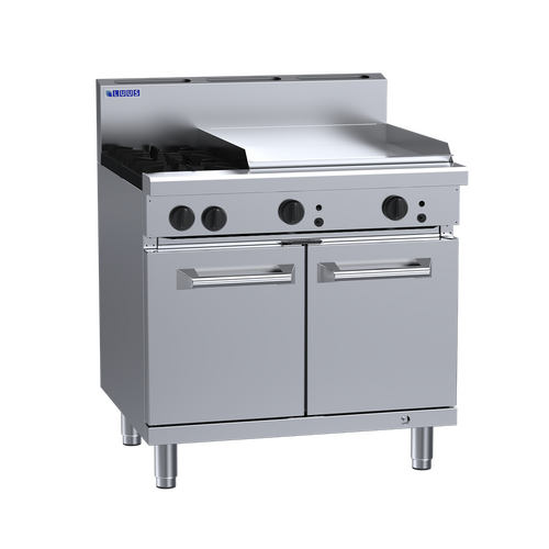 Luus RS-2B6P - 2 Open Burners + 600mm Griddle with Oven - RS-2B6P