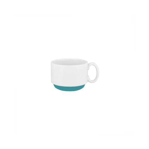 AFC Stocked Studio Stack Tea Cup 220ml Aqua Foam Light Blue (Box of 24) - S1800Z-AFB