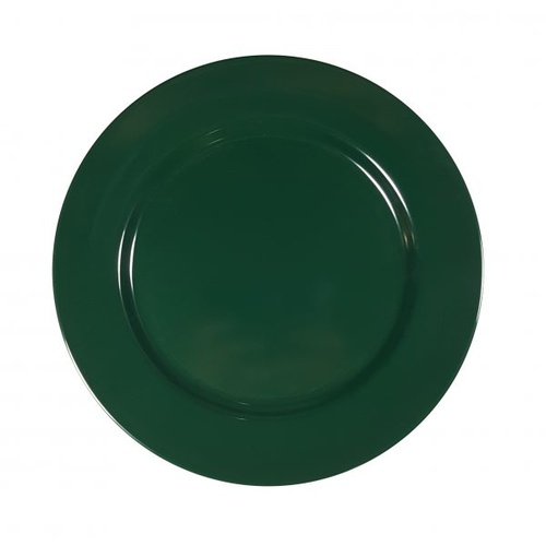 Superware Melamine Green Green Round Plate Rim 230mm (Box of 6) - SUPER20402