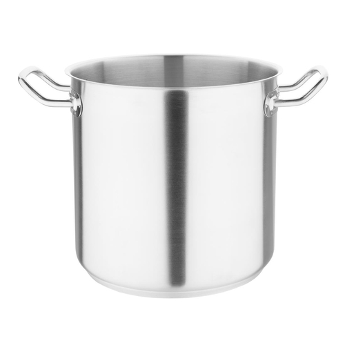 Vogue Stainless Steel Deep Stock Pot 240mm 10.5Ltr - T192