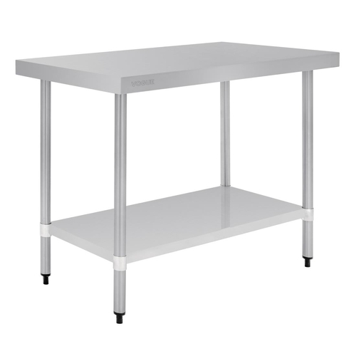 Vogue Stainless Steel Prep Table 1200x600x900mm - T376