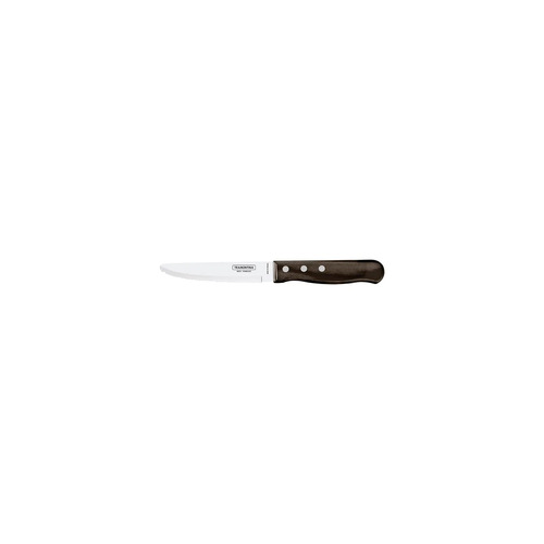 Tramontina Churrasco Steak Knife Serrated Wide Blade Polywood Brown Handle 152mm (Box of 12) - TM21115095