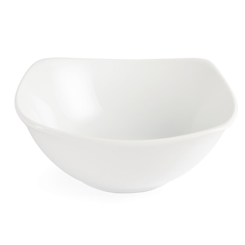 Olympia Whiteware Square Rounded Bowl 140mm (Box of 12) - U173