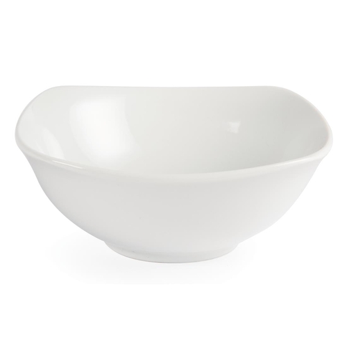 Olympia Whiteware Square Rounded Bowl 180mm (Box of 12) - U174