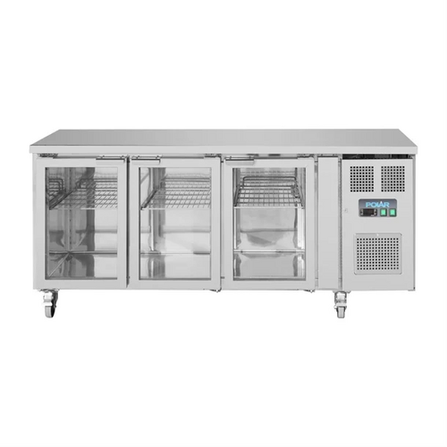 Polar UA024-A U-Series 3 Door Counter with Glass Doors - UA024-A