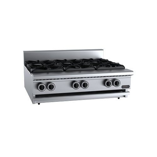 B+S Verro VBT-SB6BM Gas Six Burner Boiling Top - Bench-mounted - VBT-SB6BM